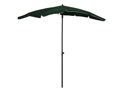 Zahradní slunečník s tyčí 200 x 130 cm zelený 315552