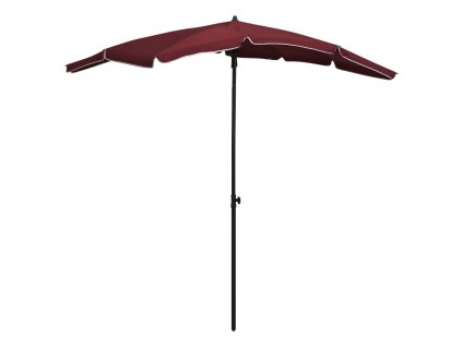 Zahradní slunečník s tyčí 200 x 130 cm bordó 315555