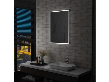 Koupelnové nástěnné zrcadlo s LED osvětlením 60 x 80 cm