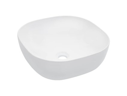 Umyvadlo bílé 42,5 x 42,5 x 14,5 cm keramika 143917