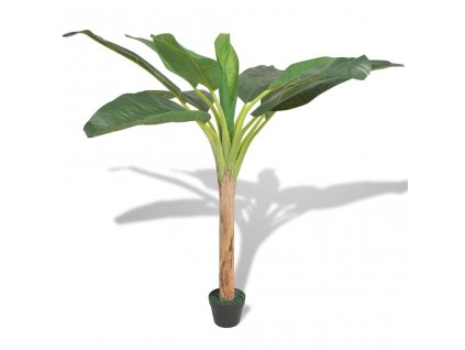 Umělá rostlina banánovník s květináčem 150 cm zelený
