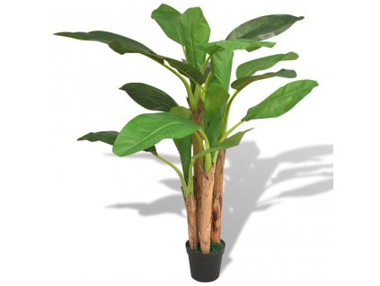 Umělá rostlina banánovník s květináčem 175 cm zelený
