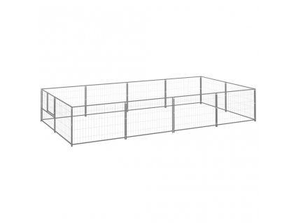 Psí kotec stříbrný 8 m² ocel 3082120