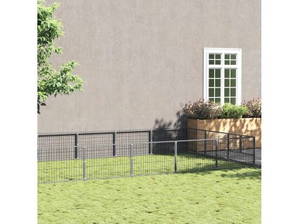 Psí kotec stříbrný 21 m² ocel 3082139