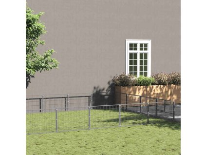 Psí kotec stříbrný 40 m² ocel 3082156