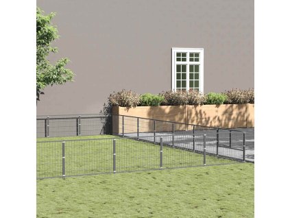 Psí kotec stříbrný 49 m² ocel 3082183