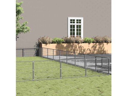 Psí kotec stříbrný 81 m² ocel 3082195