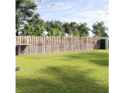 Psí kotec stříbrný 22,99 m² ocel 3082223