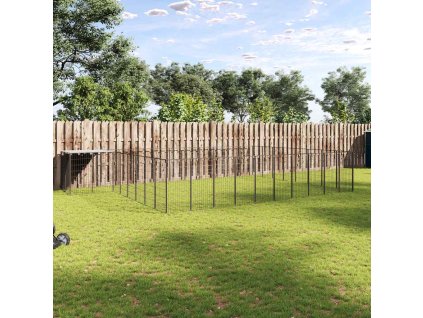 Psí kotec černý 25,41 m² ocel 3082229