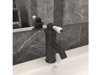 Koupelnová umyvadlová vodovodní baterie šedá 130 x 180 mm 149073