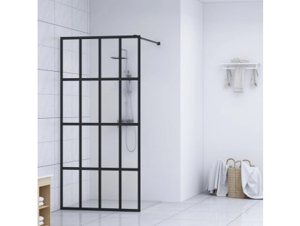 Zástěna do průchozí sprchy čiré tvrzené sklo 100 x 195 cm