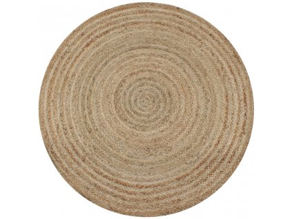 Kusový koberec ze splétané juty 120 cm kulatý