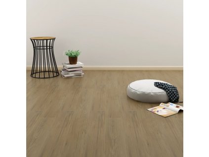 Samolepící podlahová prkna 4,46 m² 3 mm PVC přírodní hnědá