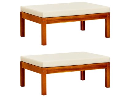 Zahradní podnožky 2 ks masivní akáciové dřevo 310323