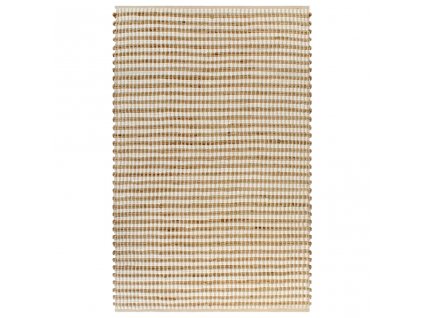 Ručně tkaný kusový koberec z juty 120 x 180 cm přírodní a bílý