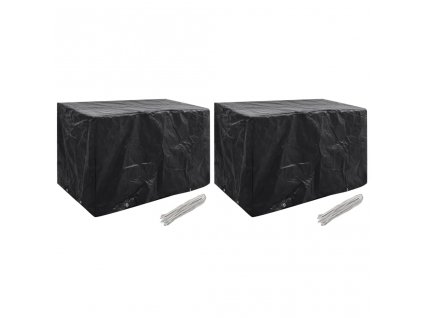 Plachty na zahradní nábytek 2 ks 8 oček 140 x 70 x 90 cm 279128