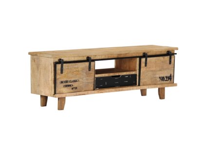 TV stolek 120 x 30 x 40 cm masivní mangovníkové dřevo 249873