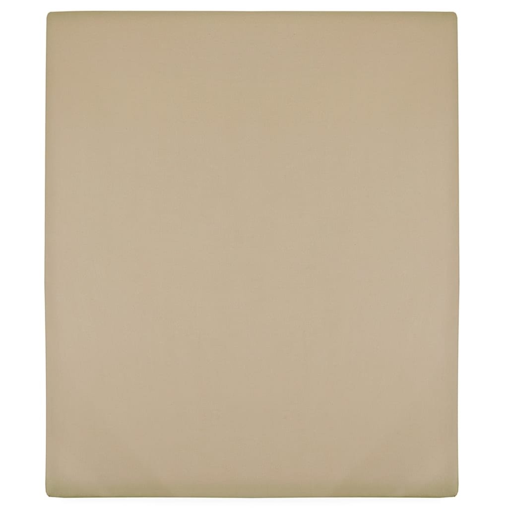 Jersey prostěradlo taupe 90 x 200 cm bavlna 136220
