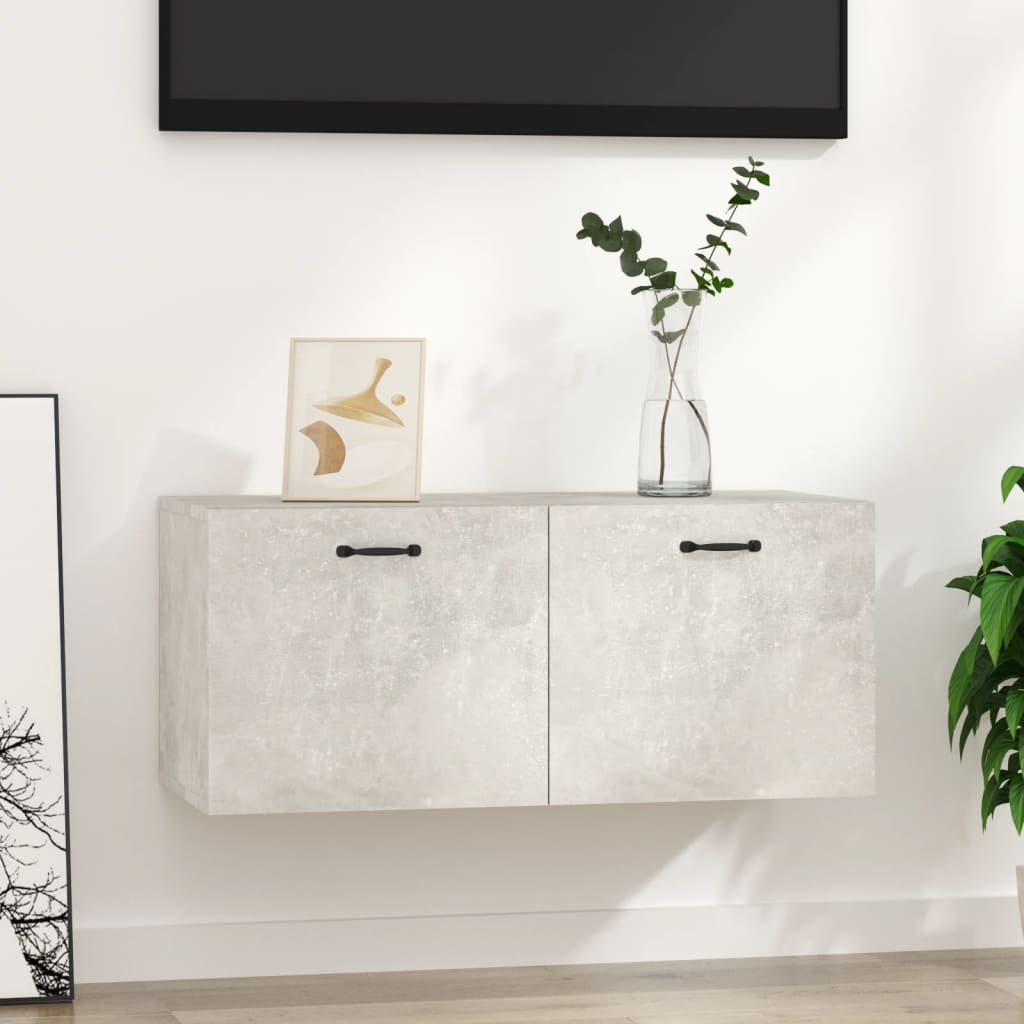 Nástěnná skříňka betonově šedá 80x36,5x35 cm kompozitní dřevo 812937