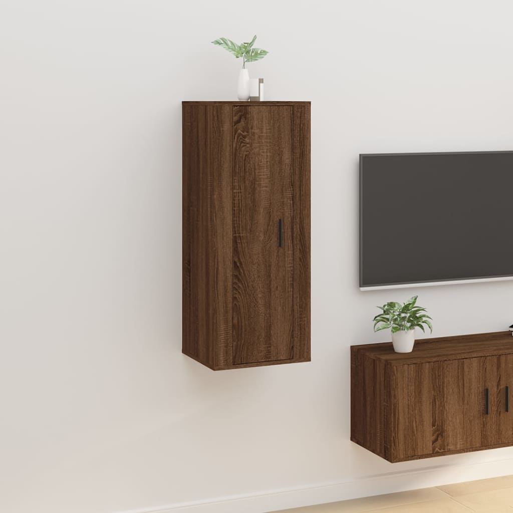 Nástěnná TV skříňka hnědý dub 40 x 34,5 x 100 cm 816687