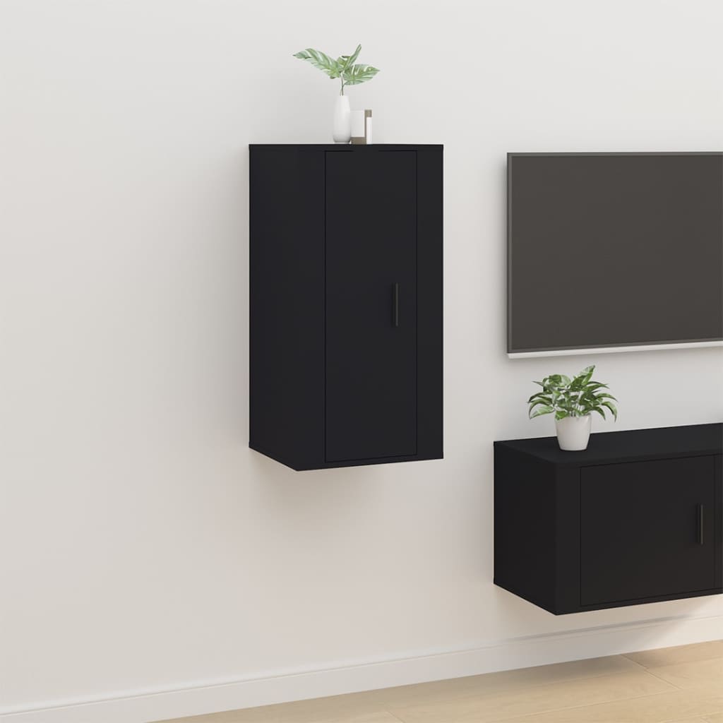 Nástěnná TV skříňka černá 40 x 34,5 x 80 cm 816673
