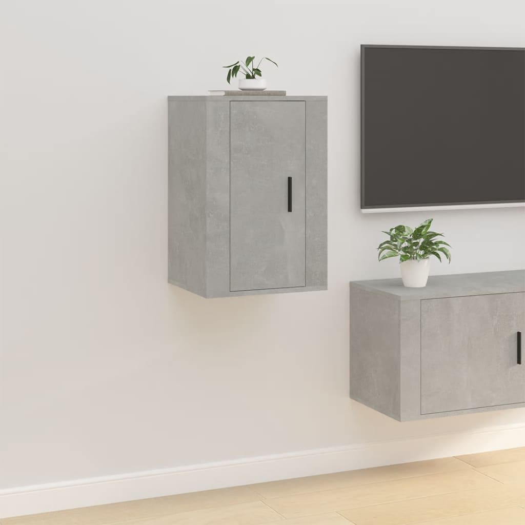 Nástěnná TV skříňka betonově šedá 40 x 34,5 x 60 cm 816664
