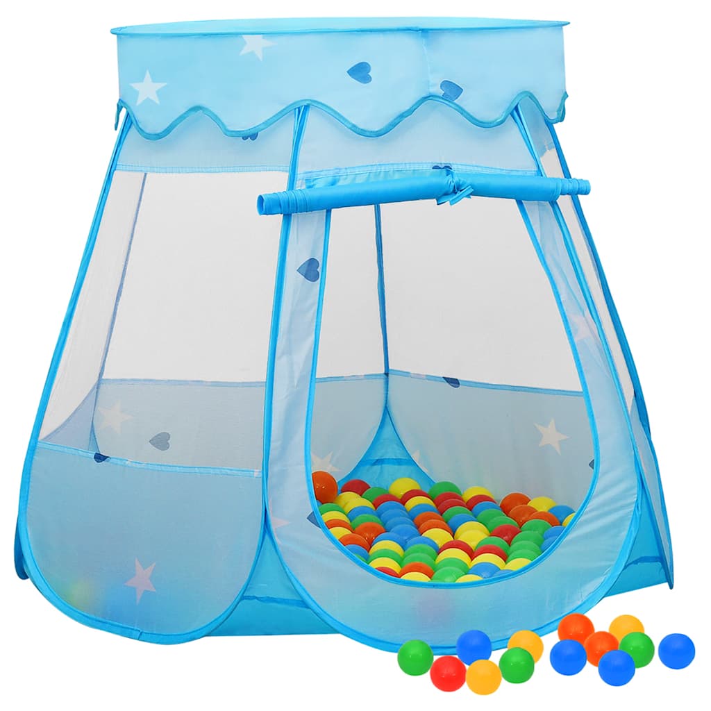 Dětský stan na hraní s 250 míčky modrý 102 x 102 x 82 cm 3107721