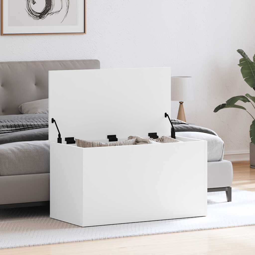 Úložná truhla bílá 84 x 42 x 46 cm kompozitní dřevo 803056