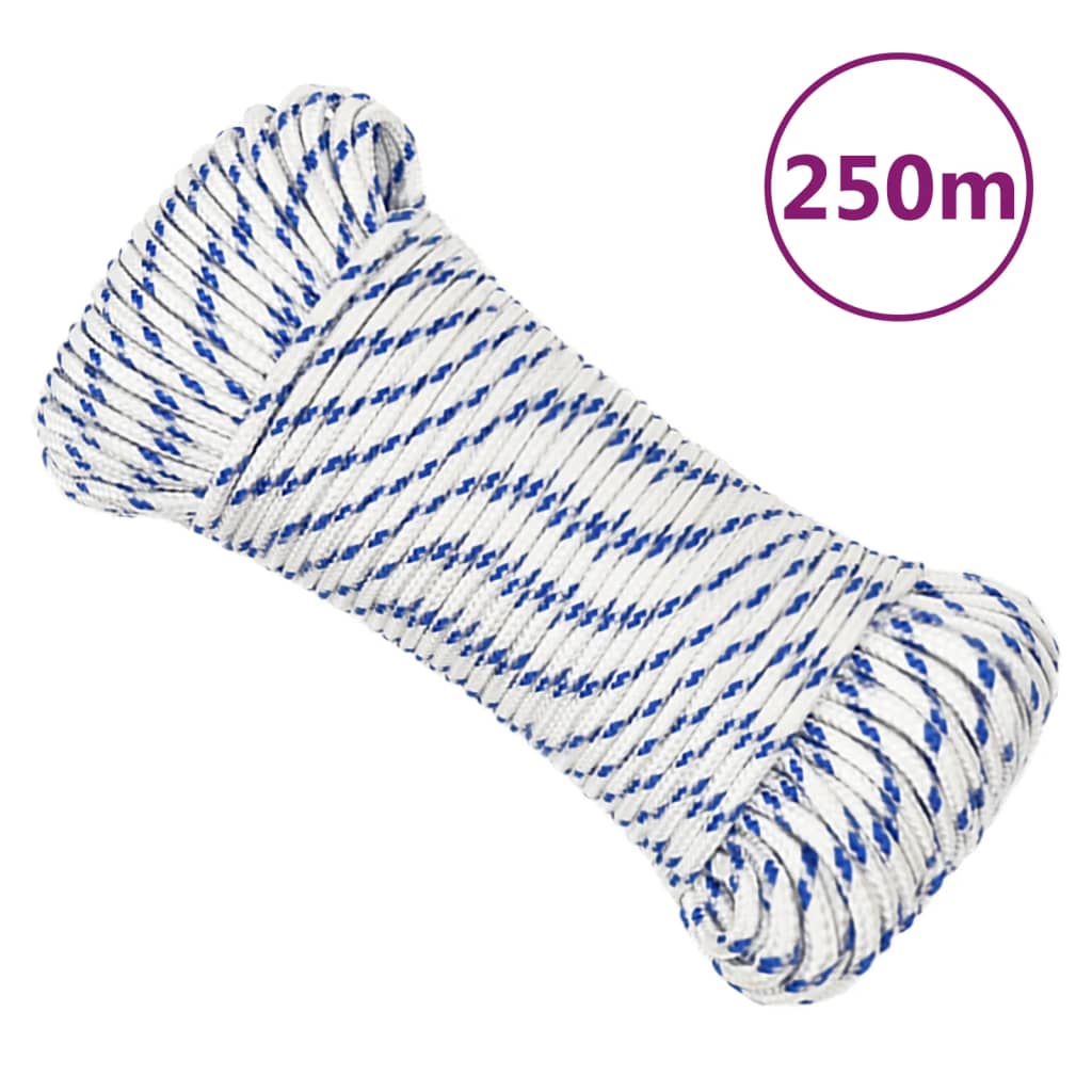 Lodní lano bílé 5 mm 250 m polypropylen 152282
