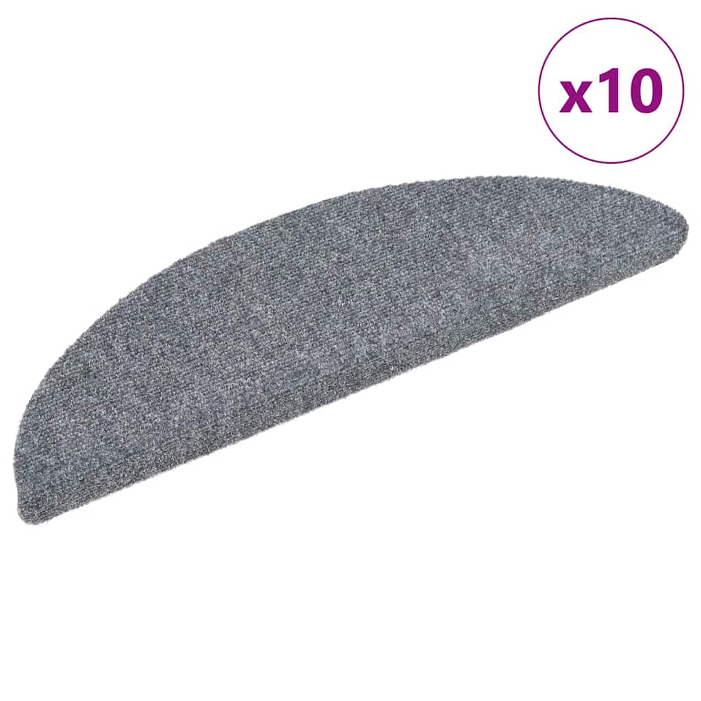 Samolepící nášlapy na schody 10 ks světle šedé 56x17x3 cm 149681