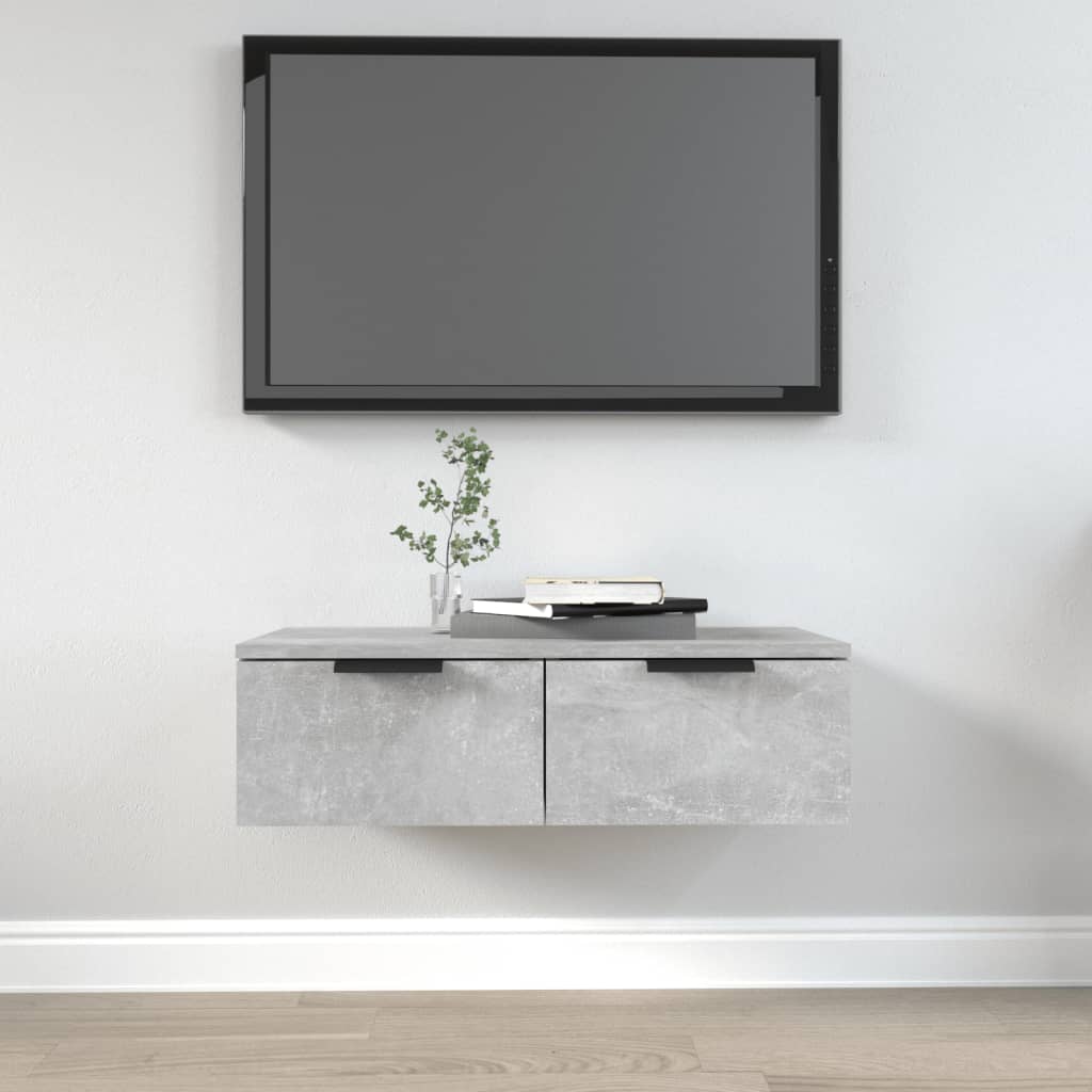 Nástěnná skříňka betonově šedá 68 x 30 x 20 cm kompozitní dřevo 811398