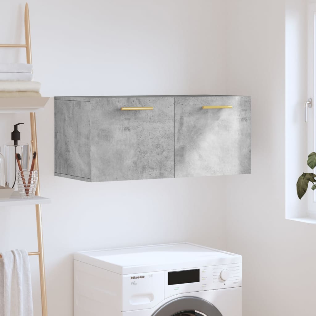 Nástěnná skříňka betonově šedá 80x36,5x35 cm kompozitní dřevo 830064