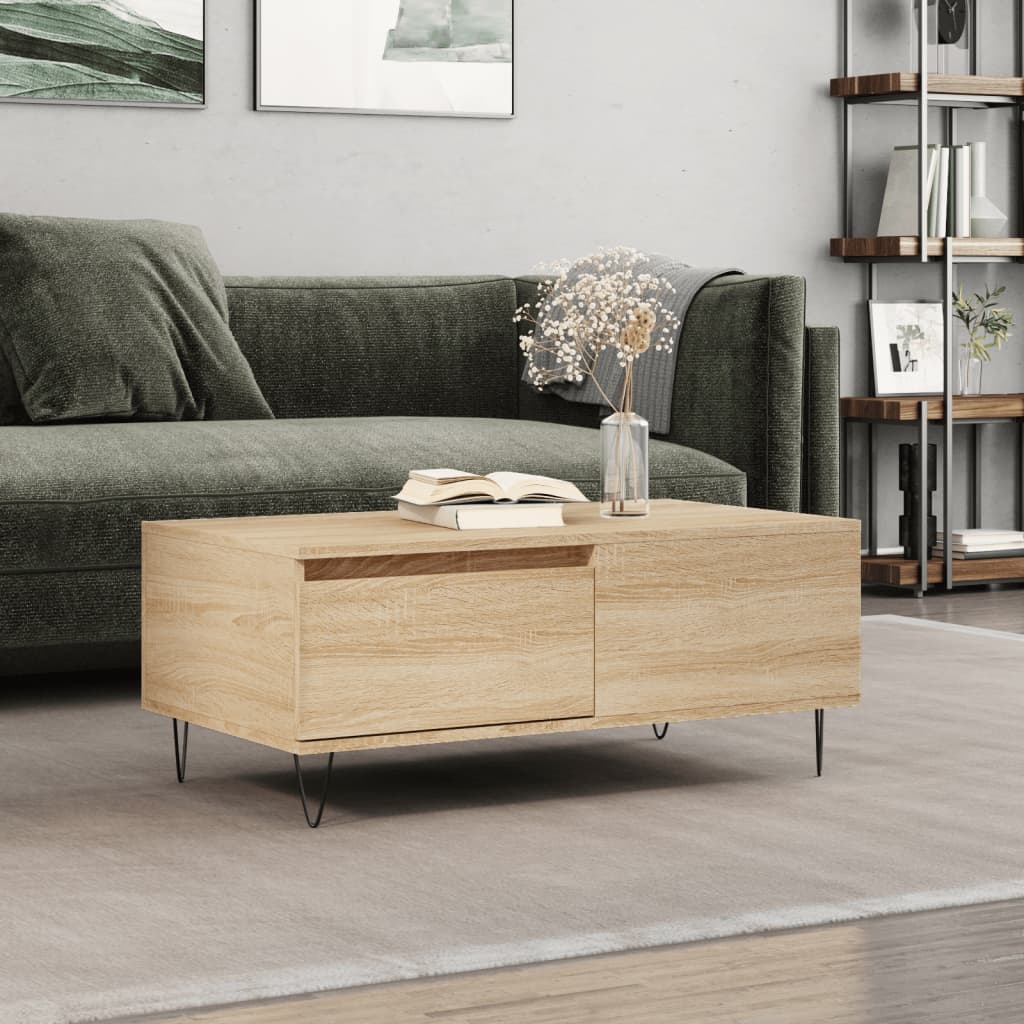 Konferenční stolek dub sonoma 90x50x36,5 cm kompozitní dřevo 830807