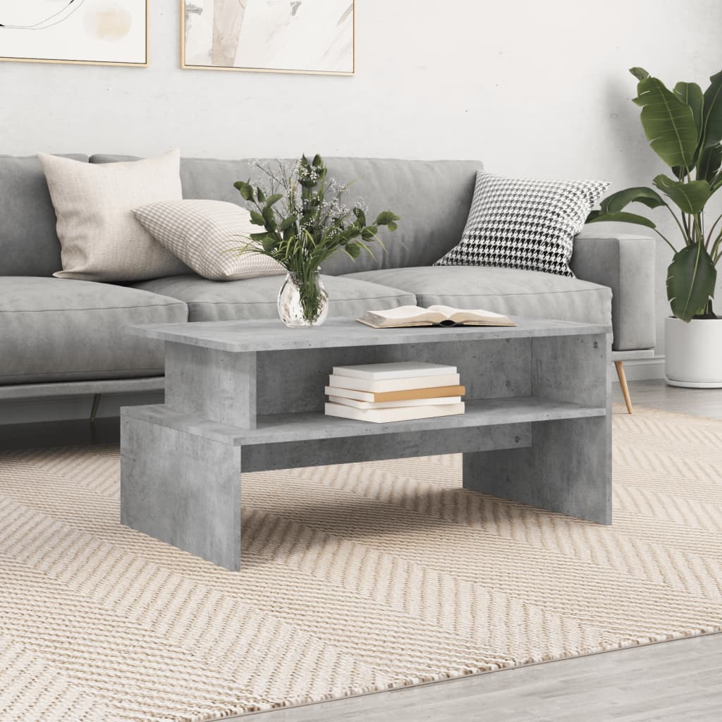 Konferenční stolek betonově šedý 90x55x42,5 cm kompozitní dřevo 834281
