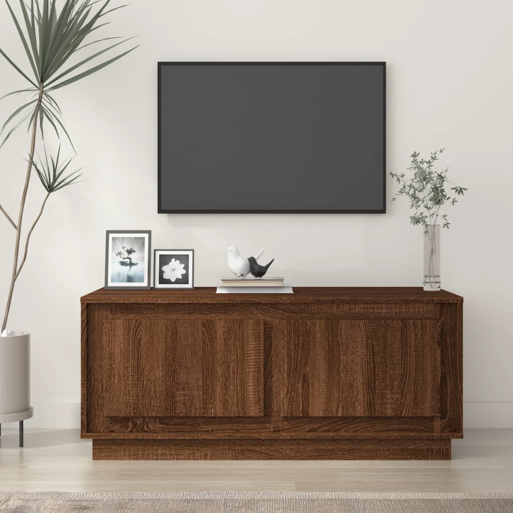 Konferenční stolek hnědý dub 102 x 50 x 44 cm kompozitní dřevo 819883