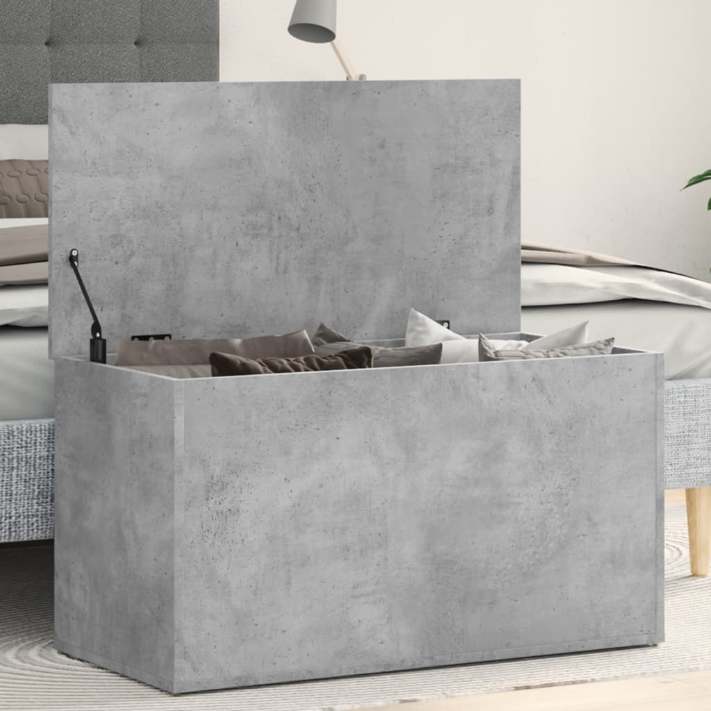 Úložná truhla betonově šedá 84 x 42 x 46 cm kompozitní dřevo 803060