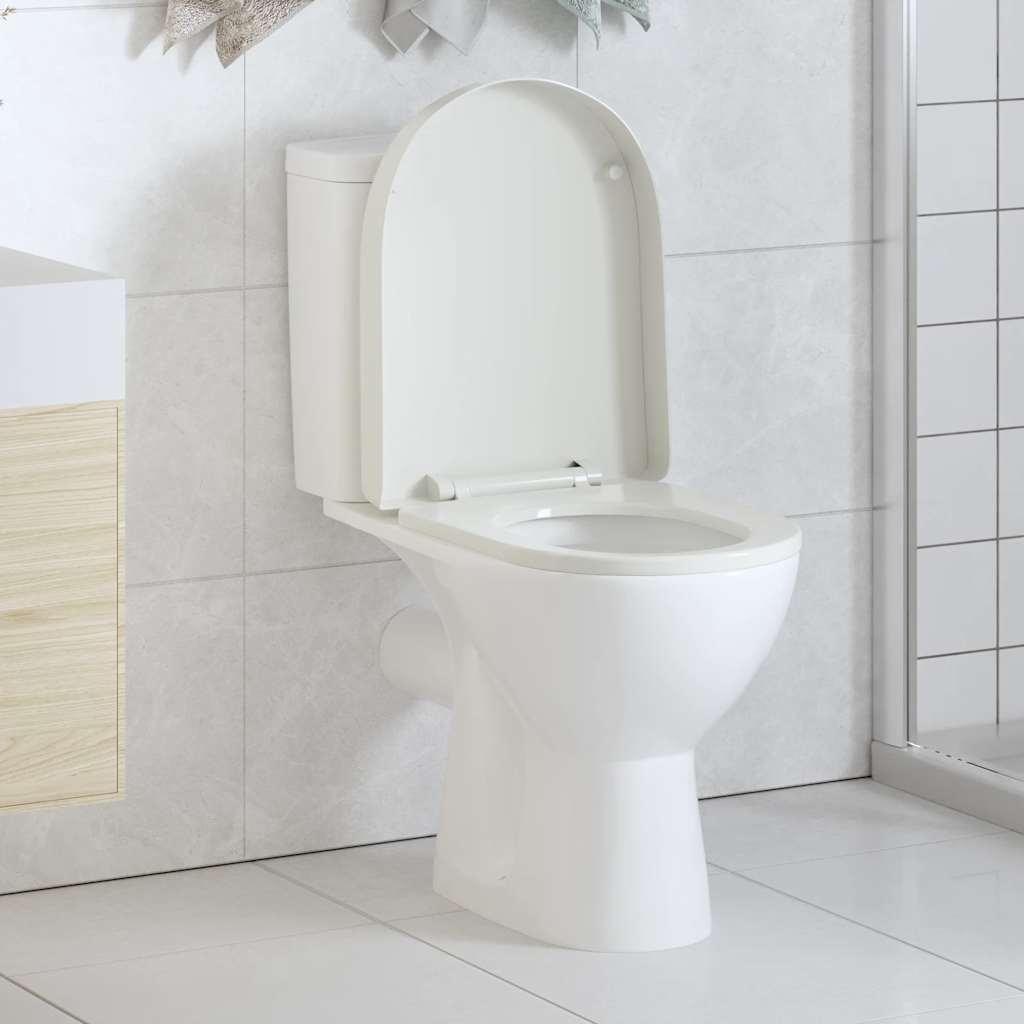 Bílé WC sedátko s pomalým sklápěním čtvercové 141763