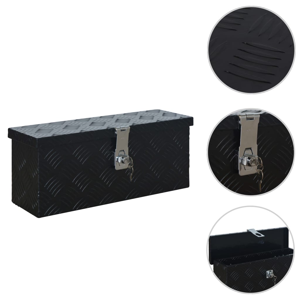 Hliníkový box 485 x 140 x 200 mm černý 144845
