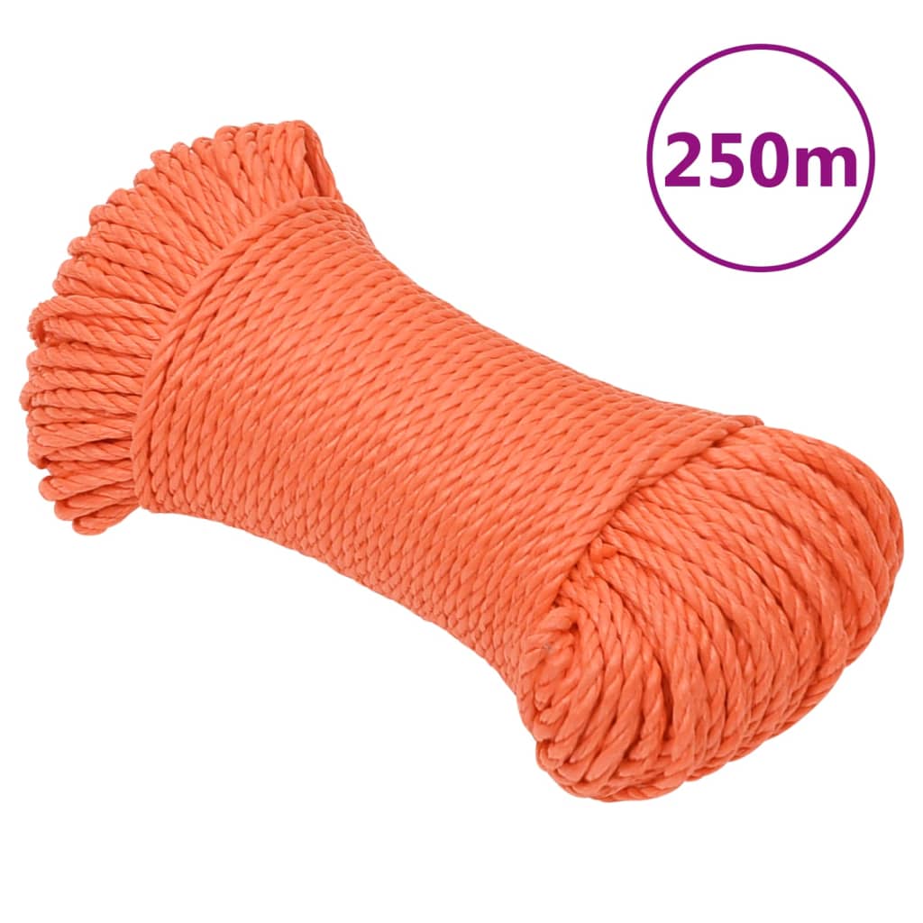 Pracovní lano oranžové 3 mm 250 m polypropylen 152921