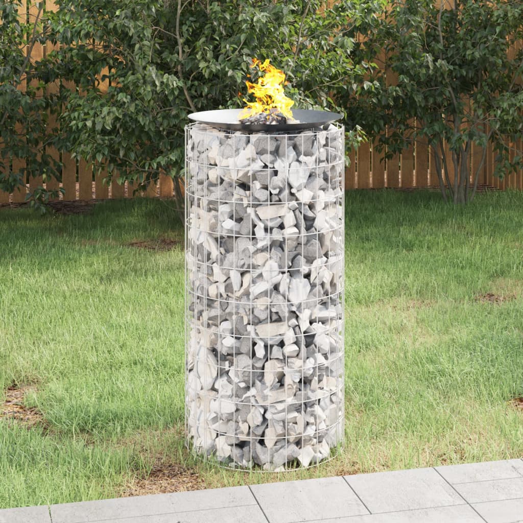 Gabionové ohniště Ø 50 cm pozinkovaná ocel 153559