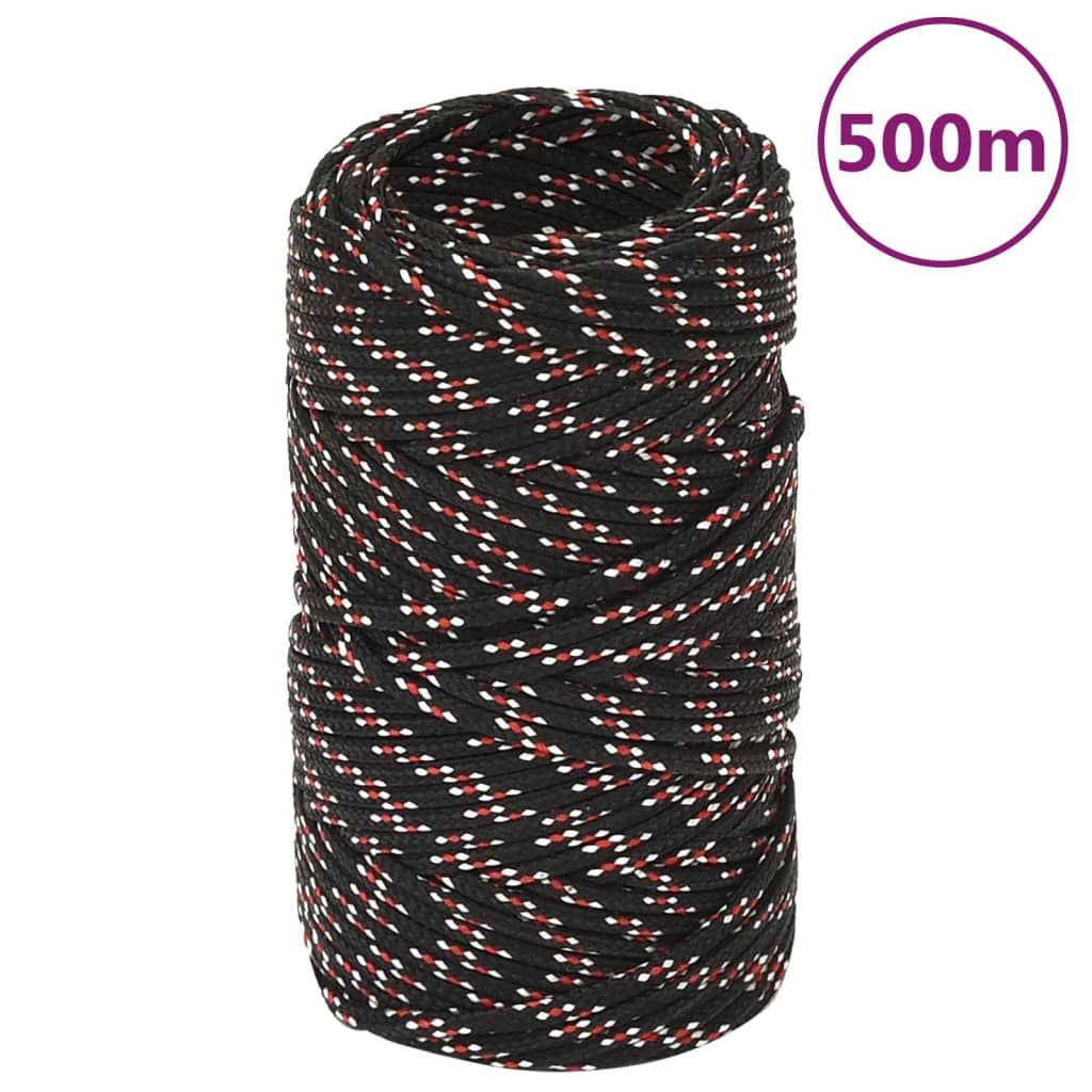 Lodní lano černé 2 mm 500 m polypropylen 152321