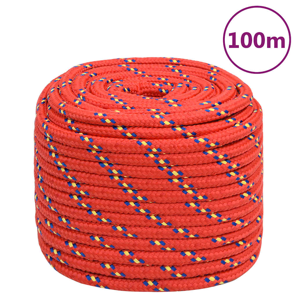 Lodní lano červené 16 mm 100 m polypropylen 152415