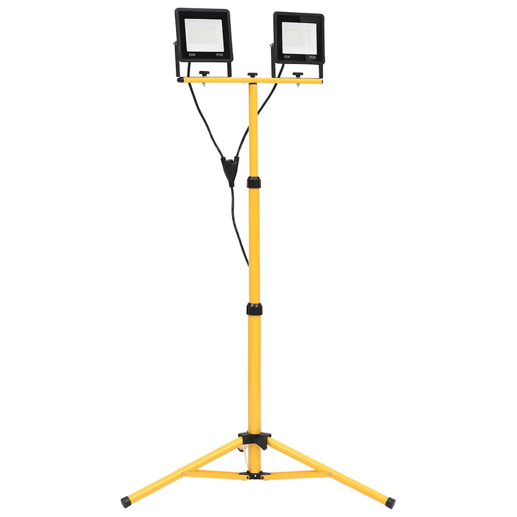LED reflektor se stojanem 2 x 50 W studené bílé světlo 149661