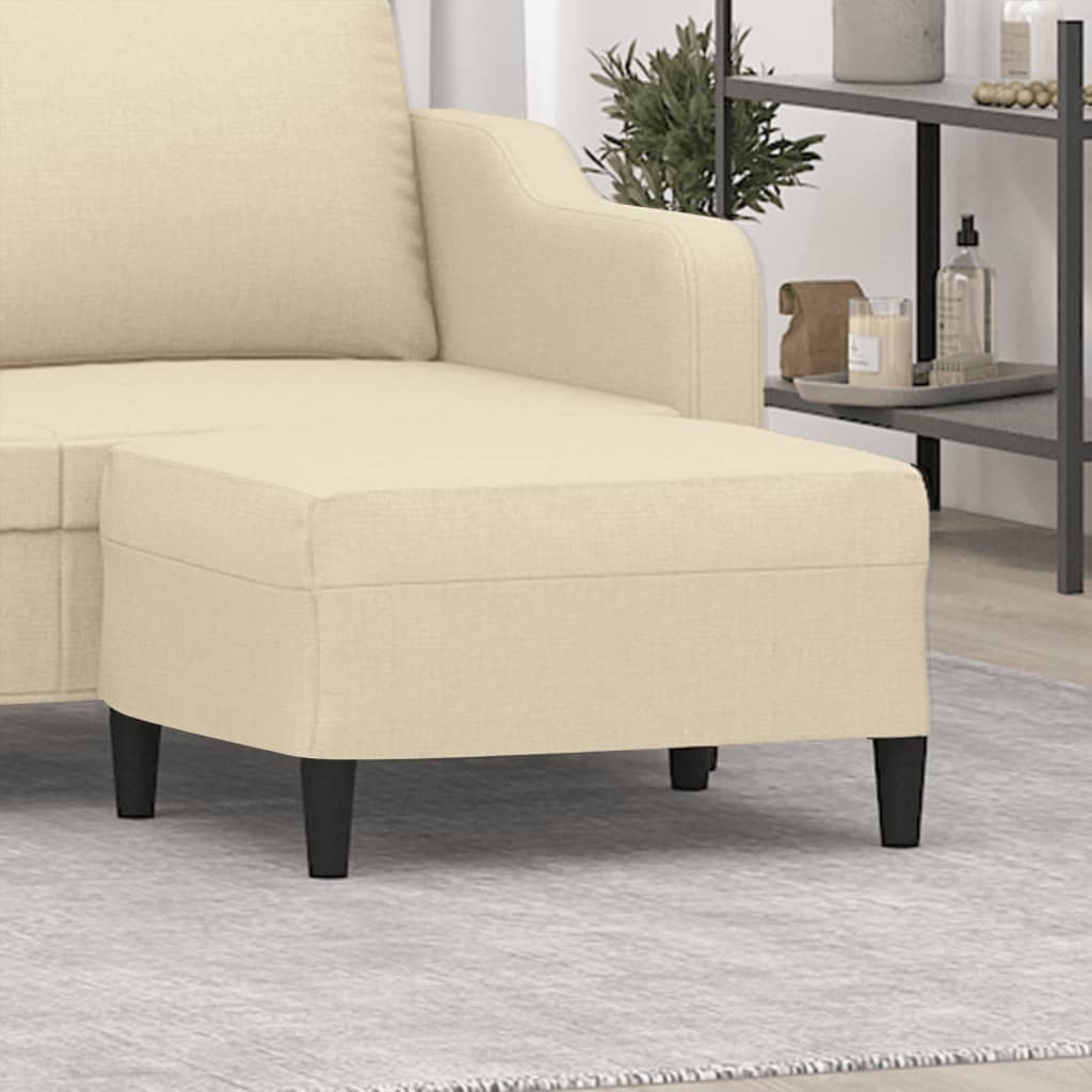 Podnožka krémová 70 x 55 x 41 cm textil 349305