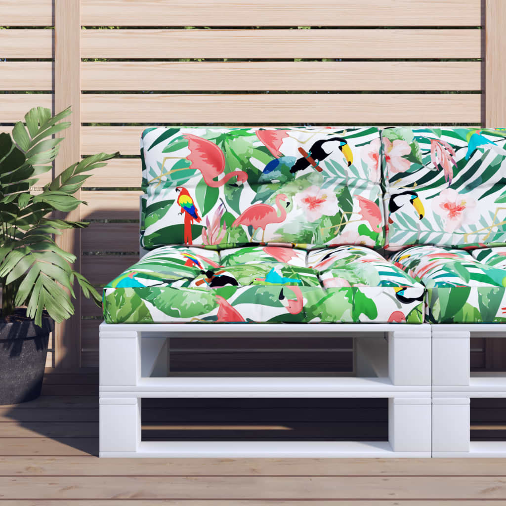 Poduška na palety vícebarevná 80 x 40 x 12 cm textil 360618
