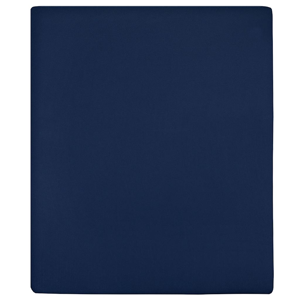 Jersey prostěradla 2 ks námořnická modř 100x200 cm bavlna 136233