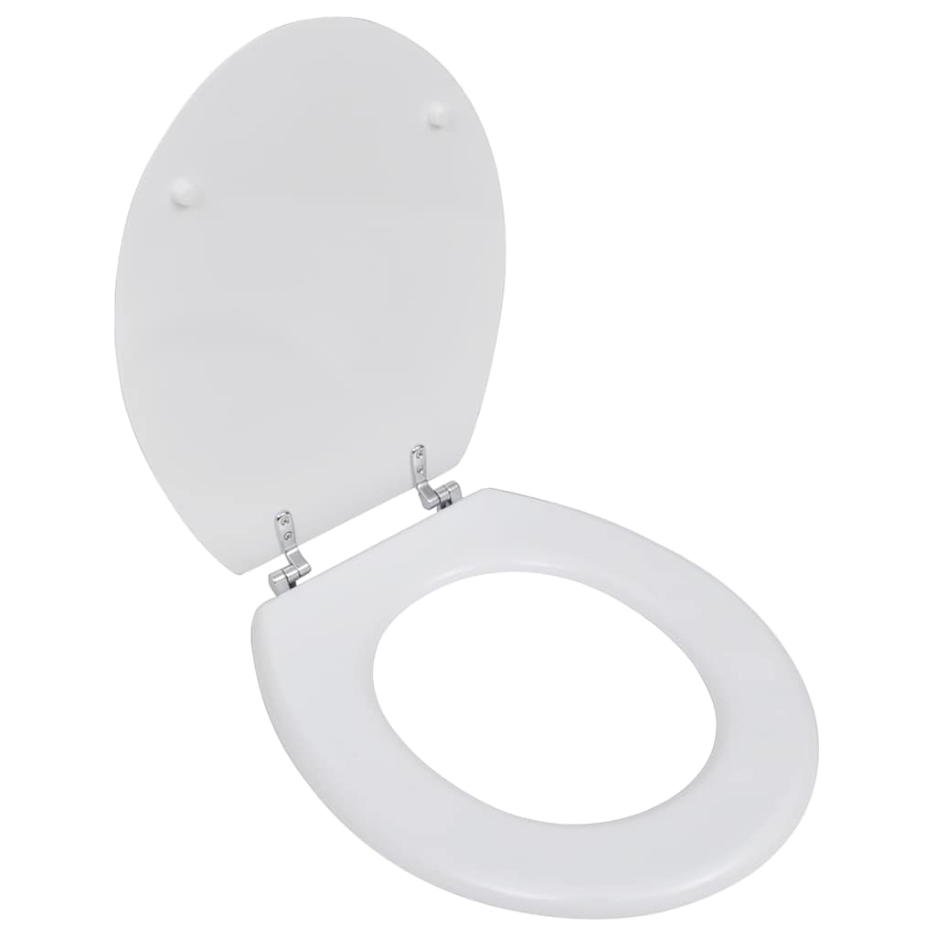 WC sedátko MDF s víkem jednoduchý design bílé 140801