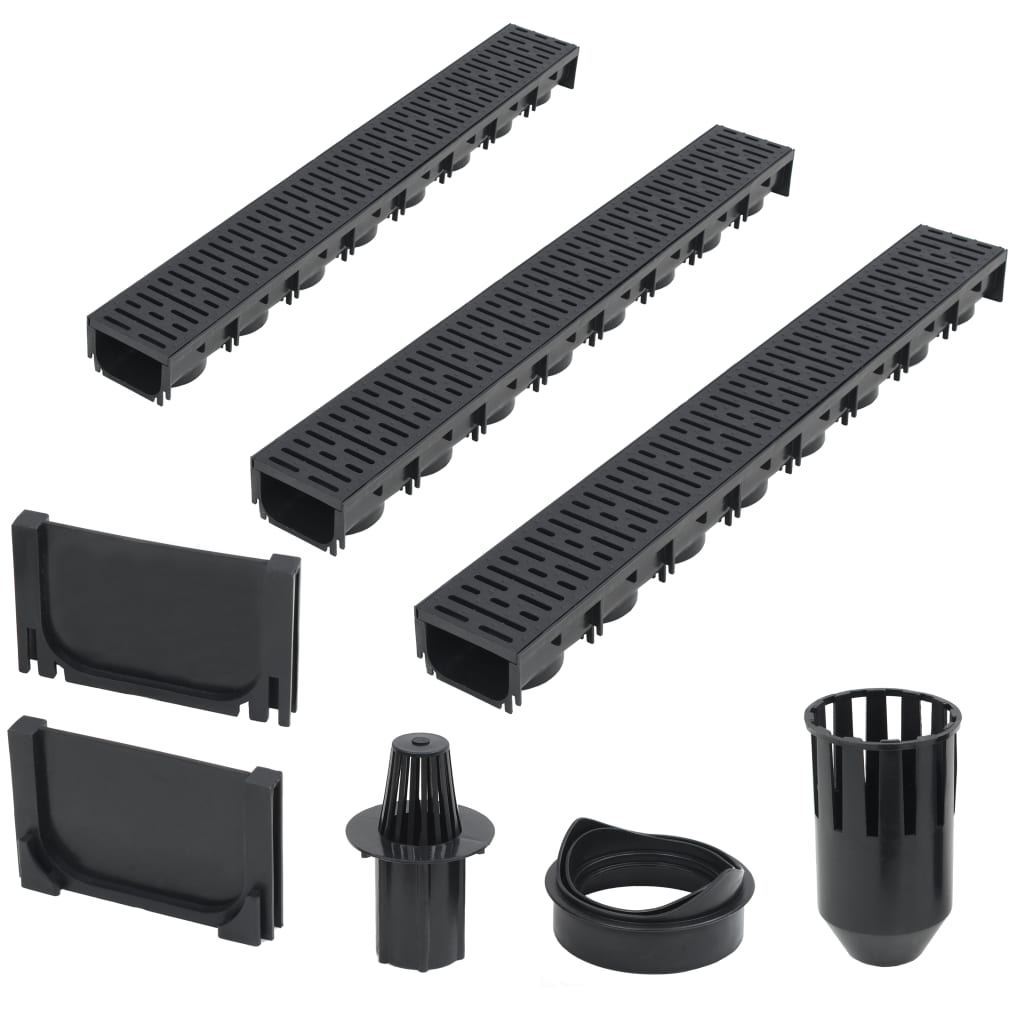 Odtokové kanály 3 ks plast 3 m 142878