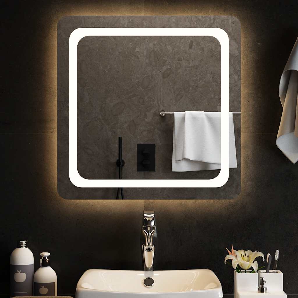 Koupelnové zrcadlo s LED osvětlením 60 x 60 cm 151778