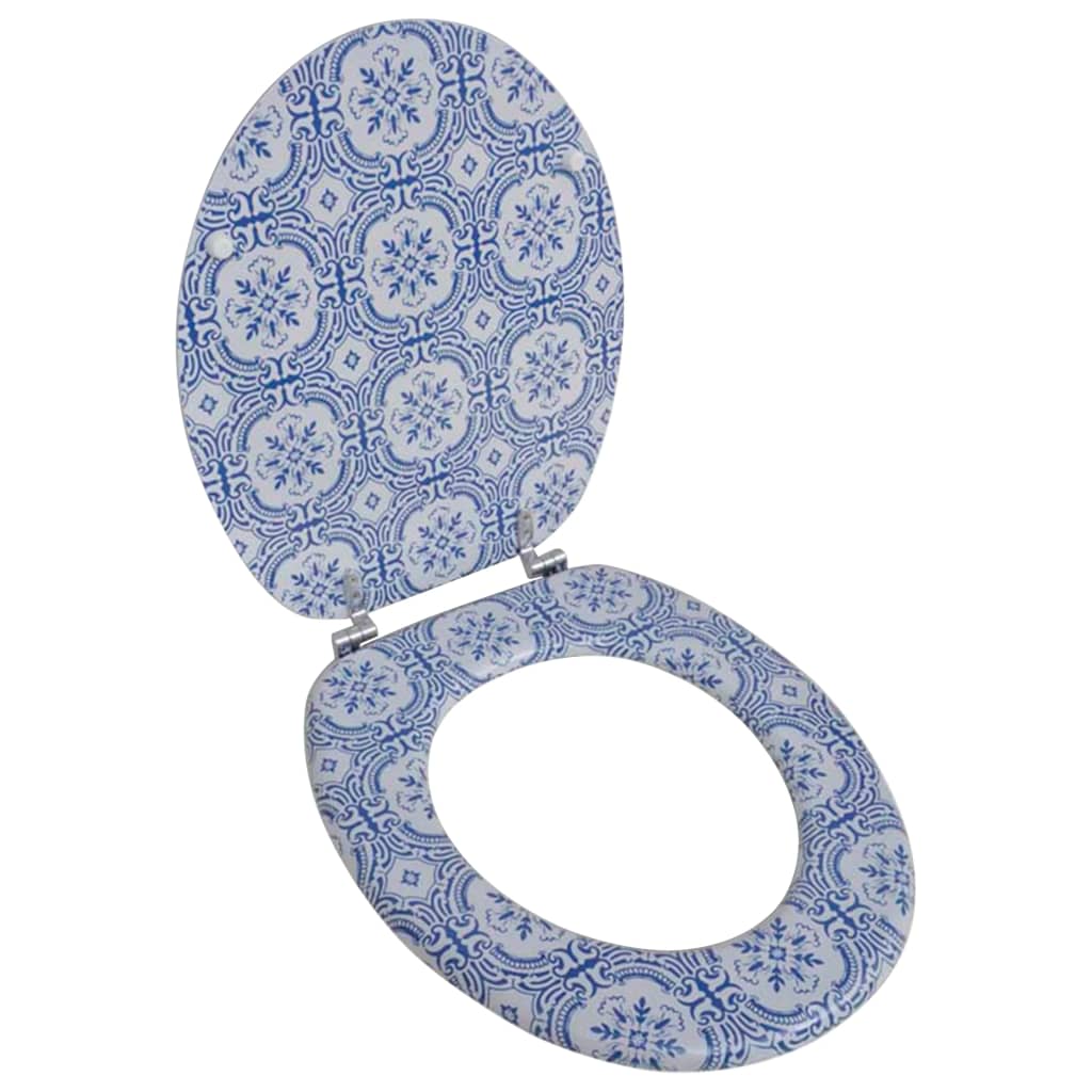 WC prkénko s víkem z MDF potisk s motivem porcelánu 141483